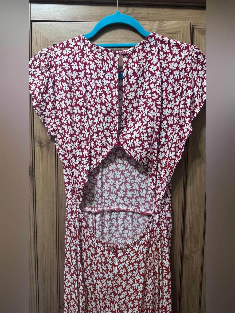 Reformation Gavin Dress Grenadine Red Floral Midi Dress Size 6 - Picture 6 of 8